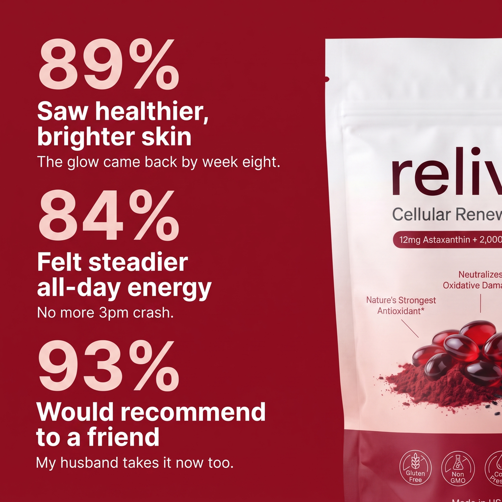 Relivia Cellular Renewal Ritual | Astaxanthin & Black Seed Oil