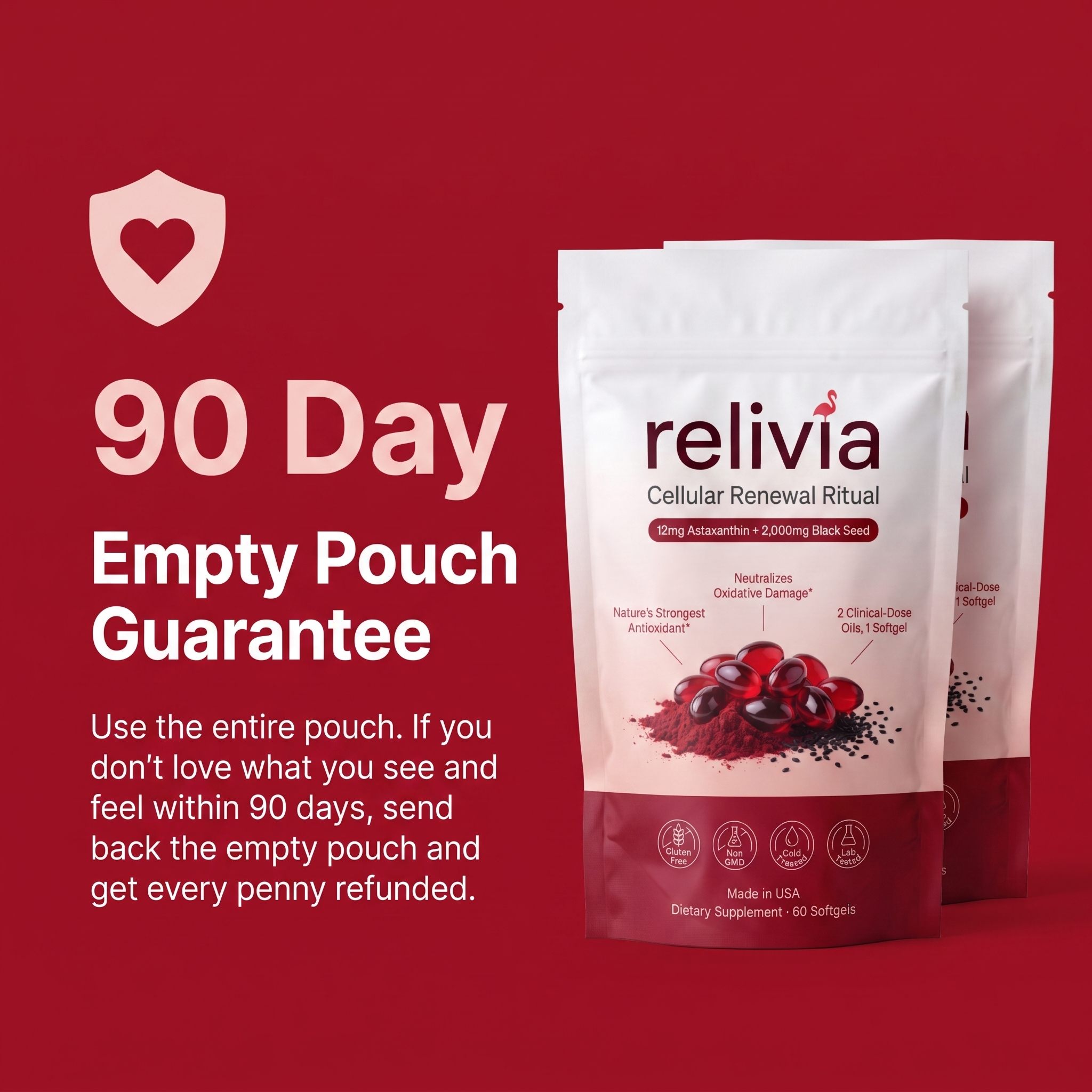 Relivia Cellular Renewal Ritual | Astaxanthin & Black Seed Oil